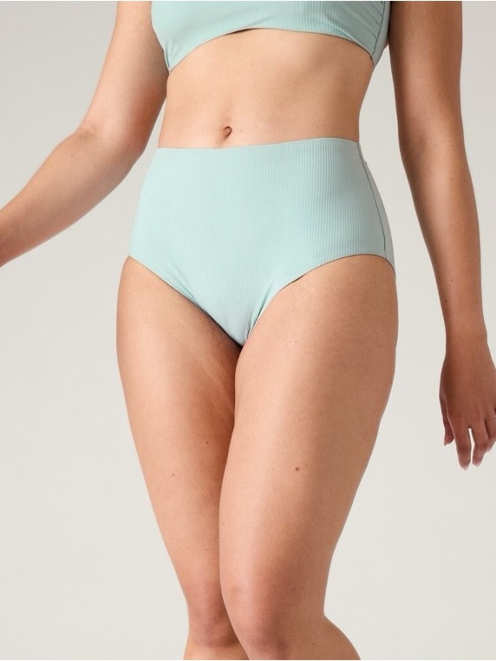 Athleta High Waist Rib Swim Bottom